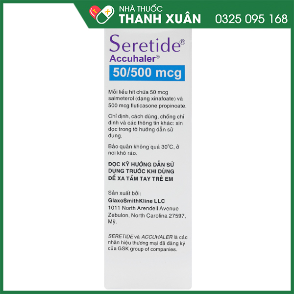 Seretide Accuhaler 50/500mcg điều trị hen phế quản